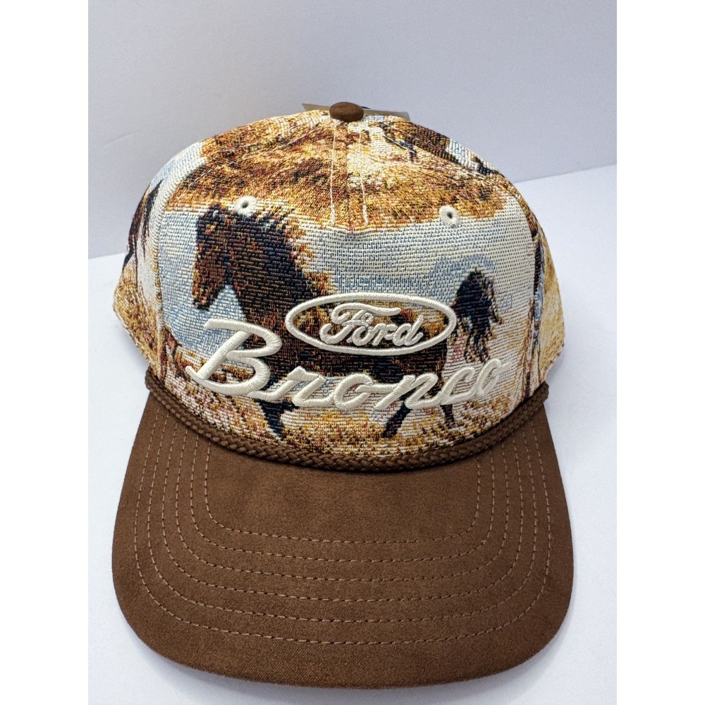 FORD SVT NEW RARE Bronco Horse Embroidered Tapestry Strapback Hat Official